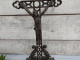 Grande Croix Crucifix D'Autel XIXème En Fonte Eglise Christ - Religieuze Kunst