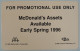 USA - Remote Memory - Sample For $1,000 - Mc Donald's Assets - 1996 - Promotional Use Only - R - Altri & Non Classificati