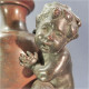 Delcampe - * VASE SOLIFLOR ENFANT EN BRONZE @ Statue Fleur Lézard - Brons