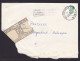 Belgium: Cover, 1985, 1 Stamp, King, Cancel Received Damaged, Repaired, Postal Label / Seal (minor Damage) - Storia Postale
