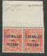 WALLIS ET FUTUNA  N° 23A Tenant à W étroit NEUF** LUXE SANS CHARNIERE  / Hingeless  / MNH - Unused Stamps