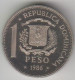 Domenican Republic 1 Peso 1986  15 Giochi Centroamerican E Caraibici Nikel Placcato Acciaio Piedfort Km # P16 Raro - Dominicaine