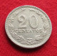 Argentina 20 Centavos 1918 KM# 36 *VT Argentine Argentinie - Argentine