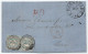 TOUR ET TAXIS - THURN UND TAXIS - DARMSTADT  / 1865 PAIRE 6 KR. SUR LETTRE ==> PARIS - FRANCE (ref 8675) - Cartas & Documentos