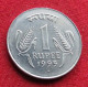 India 1 Rupee 1995 N KM# 92.2 Lt 74 SMOOTH EDGE *VT Noida Mint  Inde Indien Indies Indie - Inde