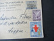 Griechenland 1929 Ganzsache P 38 Mit 3x Zusatzfrankatur / Zwangszuschlagsmarke Rotes Kreuz Mi.Nr.49 - Enteros Postales