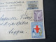 Griechenland 1929 Ganzsache P 38 Mit 3x Zusatzfrankatur / Zwangszuschlagsmarke Rotes Kreuz Mi.Nr.49 - Postal Stationery