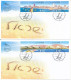 Israel FDC 27-6-2011 Dead Sea Beaches Complete On 5 Covers With Tabs And Cachet - FDC