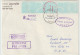 Estonia Two Covers Franked W/Value On Teletype Roll From Tartu 1992. Postal Weight Approx 0,055 Kg. Please Read - Machine Labels [ATM]