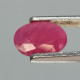 Rubis Chauffé Avec Résidus Du Mozambique - Ovale 1.11 Carat - 7.2 X 5.3 X 2.9 Mm - Rubis