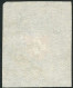 SUISSE - Z 15 IIb 5 RAPPEN BLEU FONCE VIOLACE CROIX NON ENCADREE RAYON 1 - OBLITERE - CERTIFICAT ED. ESTOPPEY - 1843-1852 Timbres Cantonaux Et  Fédéraux