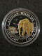 100 SHILLINGS ARGENT 2010 ELEPHANT PLAQUE OR SOMALIE / SOMALIA 1 OZ 999 SILVER - Somalia