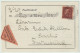 SUÈDE / SWEDEN 1928 Facit.186a 30ö Brown On Cash On Delivery (COD) Card From Stockholm To FURUSUND - Storia Postale