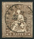 SUISSE - Z 22G 5 RAPPEN BRUN HELVETIA ASSISE - OBLITERE - Usati