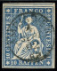 SUISSE - Z 23G 10 RAPPEN BLEU HELVETIA ASSISE - OBLITERE - Used Stamps