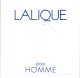Carte Parfumée Gaufrée Parfum Lalique Pour Homme Dos Blanc En Superbe.Etat - Profumeria Moderna (a Partire Dal 1961)