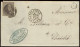 1864 N° 14 10c. Bruin Op Brief Met Inhoud Dd. 25 Februari 1864, Vanuit Châtelineau, Met Postbus L, Bouffioulx Naar Châte - 1863-1864 Medaillen (13/16)