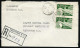 1964 Registered Cover 40c Paper Pair CDS Quatsino BC To Vancouver - Histoire Postale