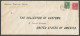 1916 Corner Card Cover 3c Admirals Fort Williams Ont American Consular Service - Histoire Postale