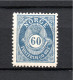 Norway 1900 Old 60 Ore Posthorn Stamp Vertical/Staende Watermark/Vm (Facit 84 K) MLH - Ungebraucht