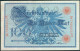 Deutsches Reich Reichsbanknote 100 Mark 7. Feb. 1908 Rote Kenn Nr.7804033M(7stellig) Rosenberg Nr.33b, I-II - 10 Mark