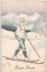 Bonne Année Skieur Ski Sport D'hiver Suisse 1921 - Wintersport