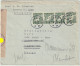 SUÈDE / SWEDEN 1944 Strip Of 4xFacit.351A 5 öre Green On (German) Censored Cover From LUND To OSLO, Norway - Briefe U. Dokumente