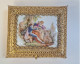 Delcampe - Ancienne Boite à Bijoux En Métal Doré. Miroir Biseauté. Peinture Sur Porcelaine. - Koffer