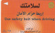 SAUDI ARABIA(GPT) - Use Safety Belt When Driving, CN : SAUDF/B, Used - Arabie Saoudite