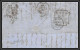 10823 LAC Two Pence Paire Defaut 1856 London St Etienne Loireuk England Lettre Cover France  - Lettres & Documents