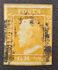 1859 Italy State Sicily VERY RARE 1/2g Olive Yellow With Certificate XF/VF SA#1b - Sicily
