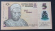 Billete De Banco De NIGERIA - 5 Naira (Polímero), 2022  Sin Cursar - Nigeria