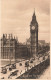 ROYAUME UNI - Angleterre - London - Westminster Bridge And "Big Ben" - Animé - Carte Postale Ancienne - Westminster Abbey