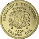 République Du Congo, 1500 Francs CFA, Romulus Et Remus, 2007, Or, FDC - Congo (Repubblica Democratica 1998)