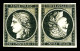* N°3d, 20c Noir Sur Jaune En Paire Tête-bêche, Quatre Très Belles Marges équilibrées, Fraîcheur Postale. SUPERBE. R.R.  - 1849-1850 Cérès