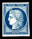 ** N°4a, 25c Bleu Foncé, Exceptionnelle Fraîcheur, R.R.R, SUPERBE (signé Calves/certificats)  Qualité: ** - 1849-1850 Cérès