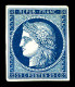 (*) N°4a, 25c Bleu Foncé, Quatre Marges équilibrées. TTB (signé Calves/Brun/certificat)  Qualité: (*)  Cote: 3000 Euros - 1849-1850 Cérès