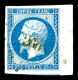 O N°15, 25c Bleu Obl Pc, Grandes Marges Avec Bord De Feuille. PIECE CHOISIE. SUP (certificat)  Qualité: Oblitéré - 1853-1860 Napoleon III