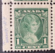 Canada 1935 KGV Silver Jubilee 1c Green Variety "WEEPING PRINCESS" (later Queen Elisabeth) VF MINT* Sc. 211 SG 335,335a. - Ongebruikt