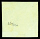 ** N°42B, 5c Vert-jaune Report 2, Grand Coin De Feuille, Fraîcheur Postale. SUPERBE. R. (signé Calves/Brun/certificat)   - 1870 Emission De Bordeaux