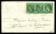 O N°11, 1c Empire, Bande De 3 Exemplaires (belles Marges) Obl Càd Type 15 D'AMIENS De 1862 Sur Imprimé Complet Pour Thon - 1849-1876: Classic Period