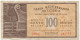 100 DRACME CASSA MEDITERRANEA DI CREDITO PER LA GRECIA 1941 BB/SPL - Sonstige & Ohne Zuordnung