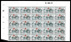 ** N°156, Infirmière, 15c +5c Noir Et Rouge En Panneau De 25 Exemplaires Haut De Feuille, Très Bon Centrage, Rare Et SUP - Full Sheets