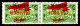 ** N°14c, 0 Pi Sur 50 Vert-jaune: Double Surcharge En Paire. TTB  Qualité: **  Cote: 314 Euros - Unused Stamps