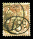 O N°24, 15c Sur 2c Lilas-brun Sur Paille. SUP (signé Calves/certificat)  Qualité: Oblitéré  Cote: 1500 Euros - Used Stamps