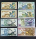 New Zealand 5-100 Dollars, 1992, 8 Pcs Notes Matching Serial Number ,UNC - New Zealand