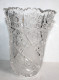 MAGNIFIQUE VASE EN CRISTAL TAILLÉ, GRAVÉ, DECOR GEOMETRIQUE, ART DECO H:21cm 2kg / ART DECORATIF (0507.57) - Vases