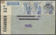 Cover - Porto. YT 3x N°599 - Afg./Obl. Porto - 4° Sector 1941. Contrôle Postal > Cardiff. S. Wales - Par Avion/Por Aviao - Lettres & Documents