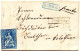 SUISSE - 10 RP BLEU (LEGER PLI D'ARCHIVE) OBLITERATION BLEUE BEINWIL SUR LETTRE SANS CORRESPONDANCE POUR SOLOTHURN, 1861 - Brieven En Documenten