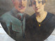 Tableau Portrait Couple Militaire Régiment Cavalerie Dépôt N°3 Guerre 14-18 Signé Zacharie Baton - Oils